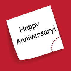 happy anniversary note paper