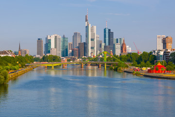 Frankfurt in a summer sunny day