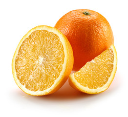 Slice orange, half orange and Orange