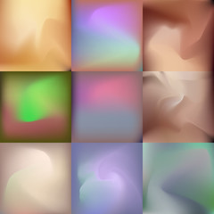 set of different colored backgrounds, crumpled texture, vector