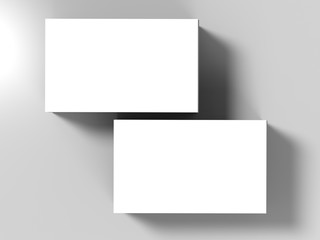 white blank name card front and back illustration