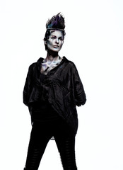 Beautiful woman with creative make-up