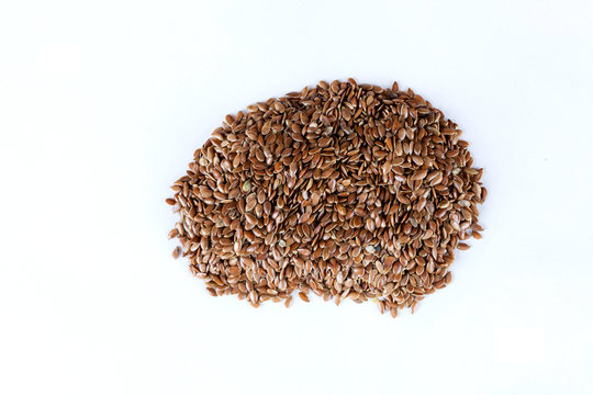flax seed isolated on white background