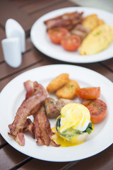 breakfast set in restaurant