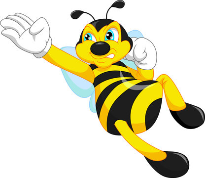 bee cartoon flying