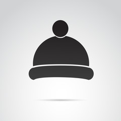 Fototapeta premium Winter, knit hat icon. Vector art.