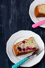 slice of cherry cake