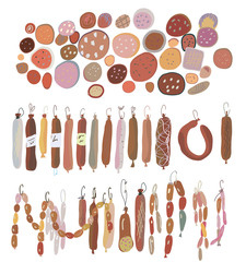 Sausages set, various sorts - 98084687