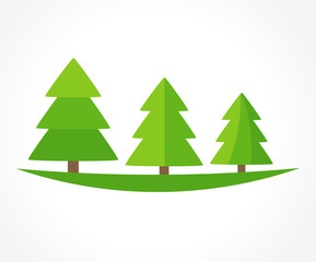 Christmas trees vector
