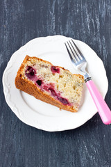 slice of cherry cake