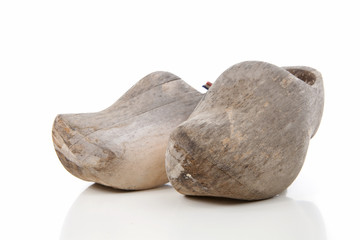 Old typical Dutch wooden shoes