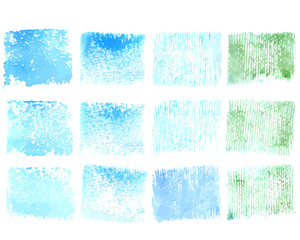 Watercolor square colorful backgrounds