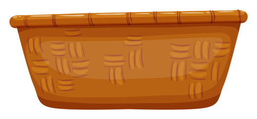 Empty basket on white