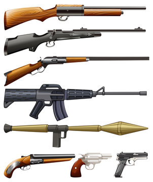 Different kind of fireguns