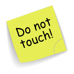 note paper - do not touch