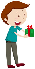 Man holding present box