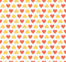 Seamless Heart Shape Pattern Red