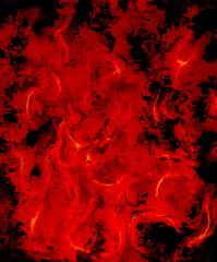 Beautiful abstract fiery on a black background