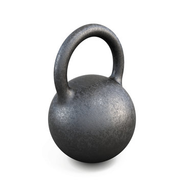 Pood kettlebell isolated on white. 3d.