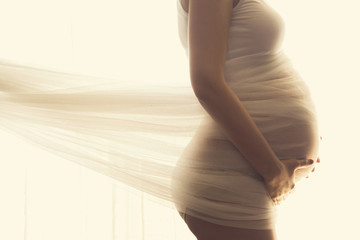 barriga mujer embarazada - obrazy, fototapety, plakaty