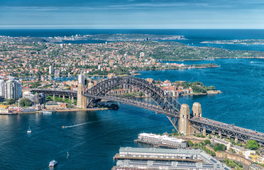 Wonderful aerial view of Sydney Harbour