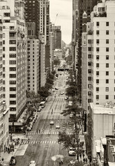 Aerial view of 59th and 60th street of Manhattan