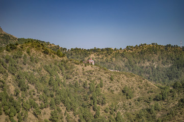 Fototapeta na wymiar Temple in the deep mountains