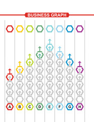 Business graph, abstract illustration