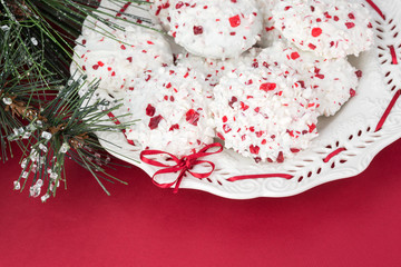 White fudge peppermint cookies.