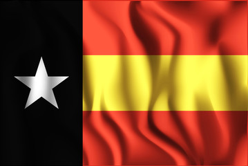 Timor-Leste Variant Flag. Rectangular Shape Icon