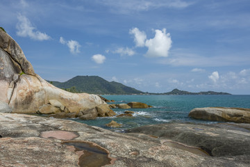 Hin Ta and Hin Yai (Grandmother and Grandfather) rocks. Koh Samui, Thailand