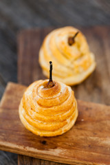 Pear baked in pastry
