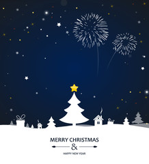 Fototapeta premium Weihnachtsbaum Silvester