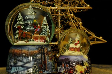 New Year's composition with a flashlight, still life to the Christmas and New Year gift,