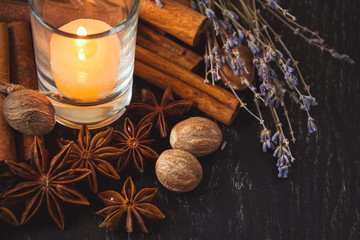 Spices in the candle light