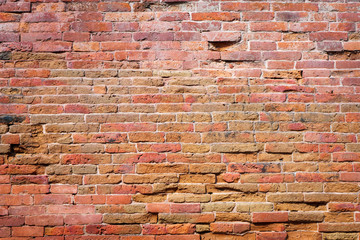 Red brick wall texture pattern background