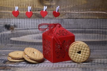 Valentine box and pastry