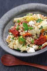 spelt salad, insalata di farro, italian cuisine