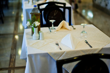 Decorated table for supper