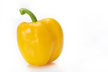 yellow sweet pepper isolate white background horizontal