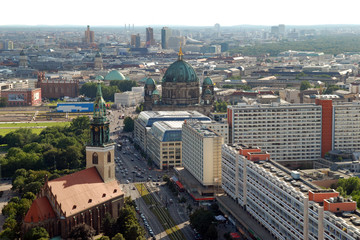 Obraz premium Berlin-Mitte, Blick vom Alexanderplatz nach Westen