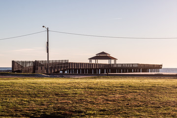 Viewing pier at Buckroe Beach in Hampton, Virginia.