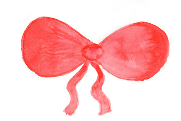bow in watercolor