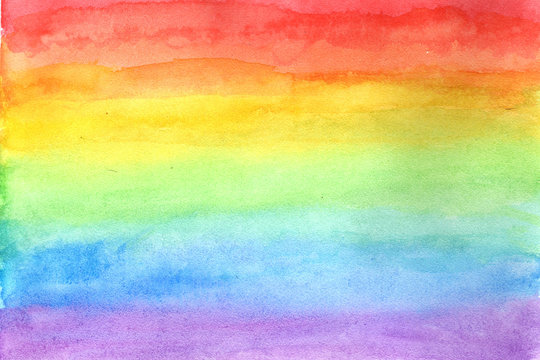 Rainbow in watercolor