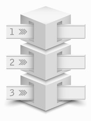 3d vector template for infographics, presentation, advertising