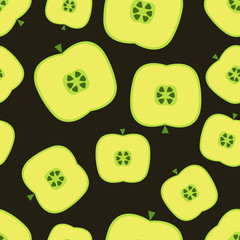 Seamless pattern with apples