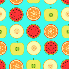 Seamless pattern with fruits
