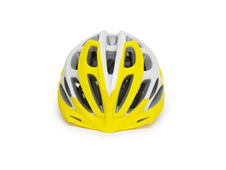 Fototapeta premium Bicycle mountain bike safety helmet isolated