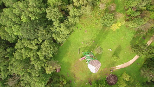 Amazing top view of Emumagi with green trees. Emum&auml;gi hill is the highest point in the Pandivere uplands and indeed the highest point in northern Estonia. 