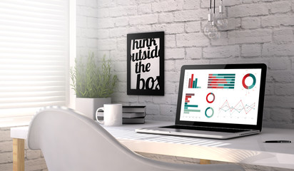 laptop workplace finances